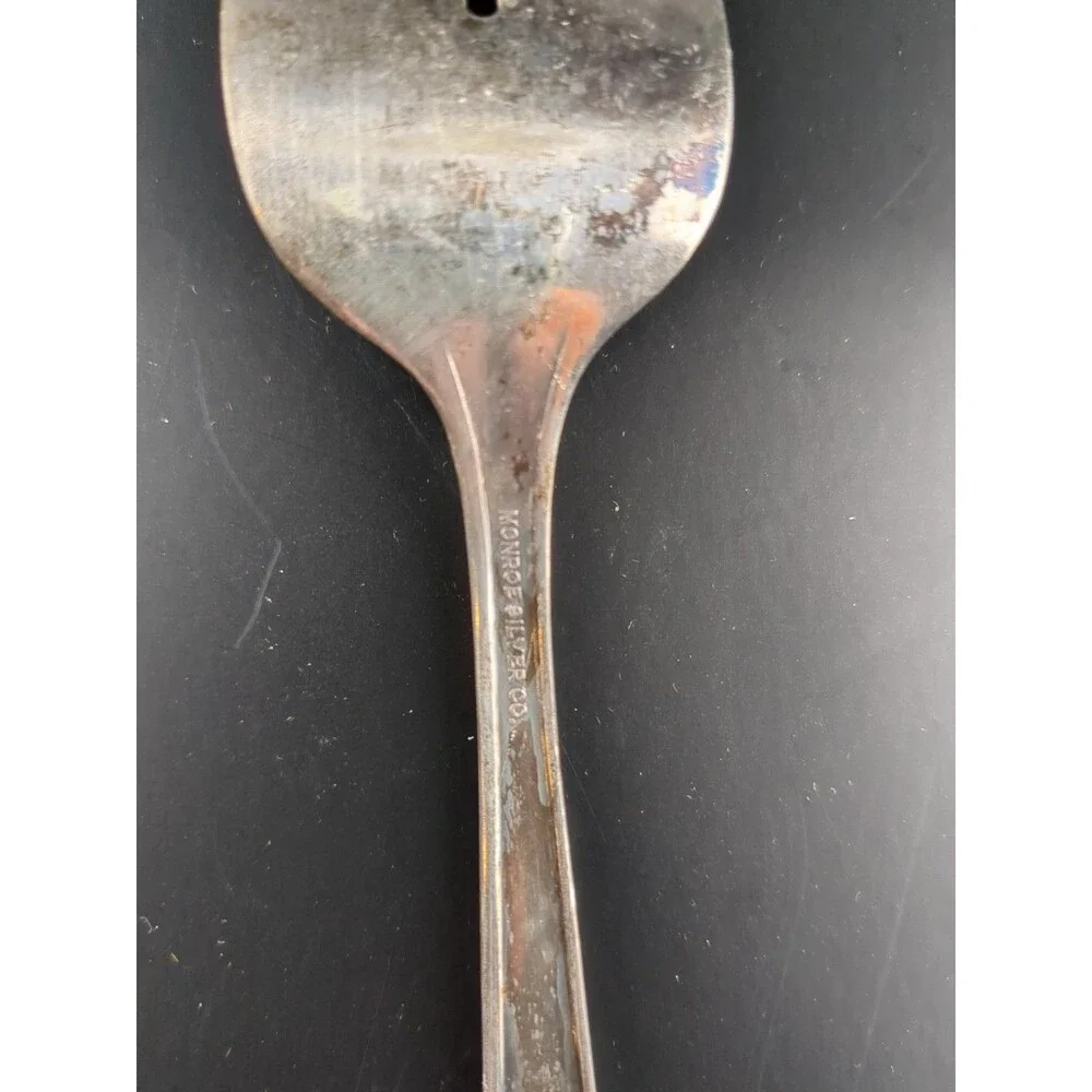 Vintage Monroe‎ Silver Co Silverplate Silver Plate Antique Serving Fork 8 3/8